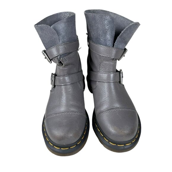 Dr Martens Kristy Gray Slouch Size US 5 Leather/Suede Boots - Picture 2 of 16